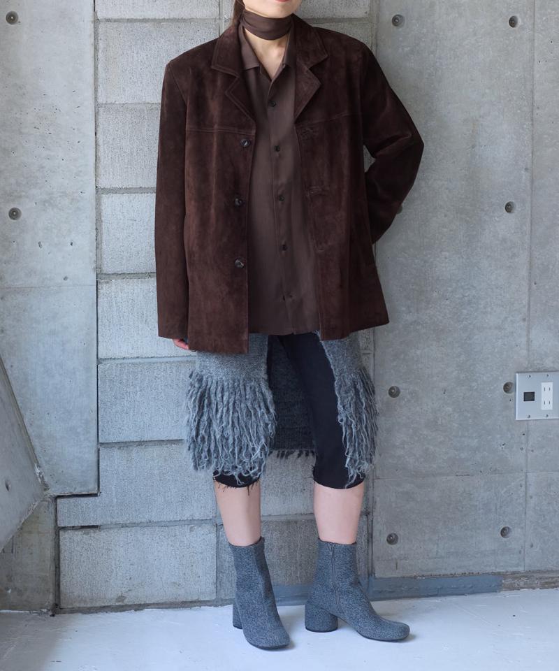 Suede leather jacket