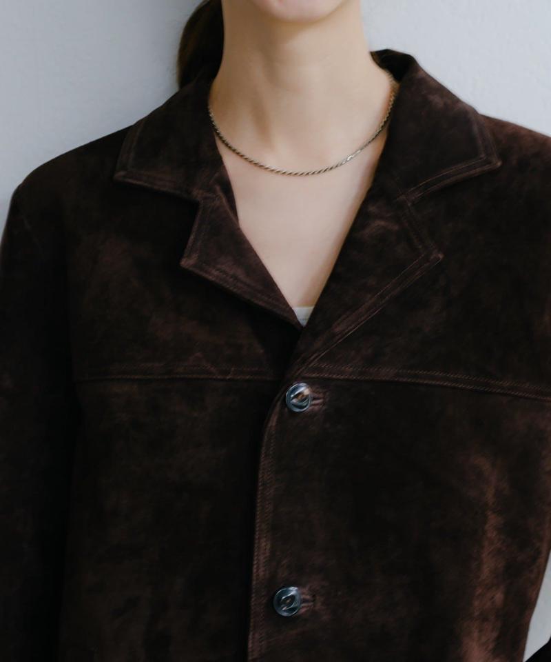Suede leather jacket