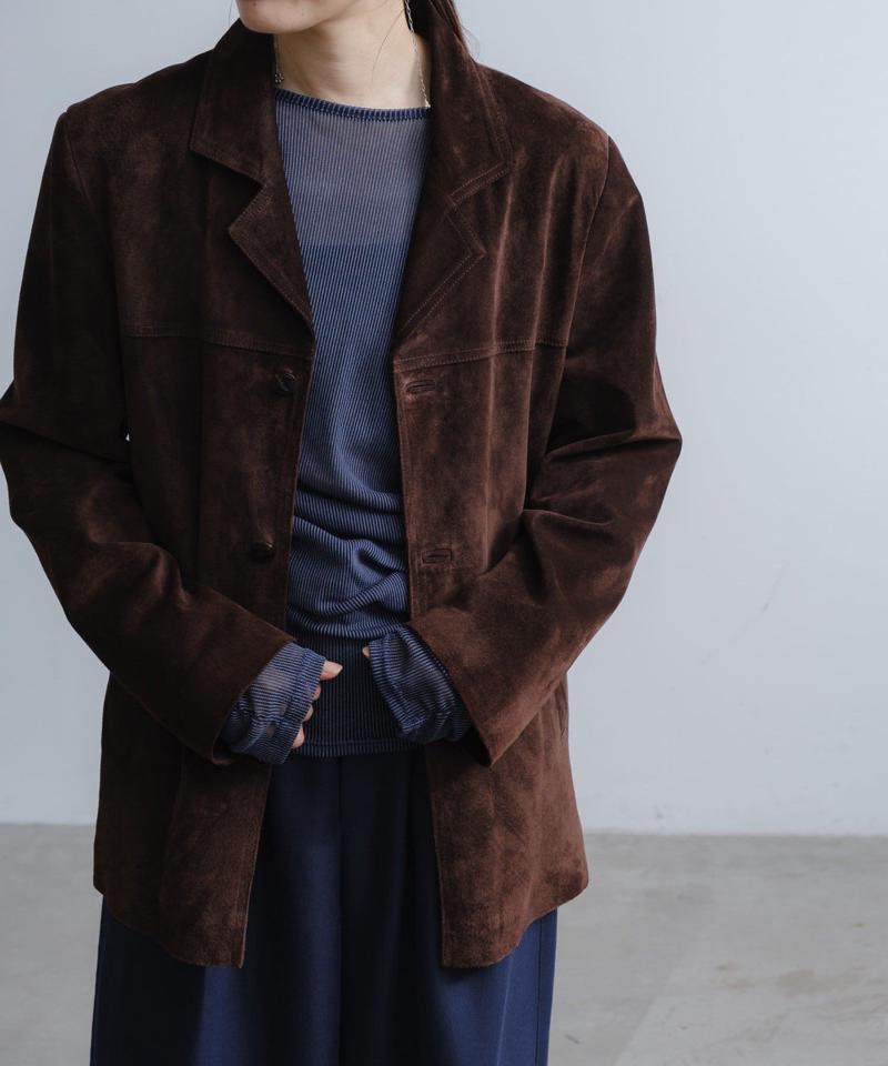 Suede leather jacket