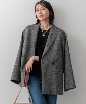 【杏さん着用】ヘリンボーンループツイード ジャケット