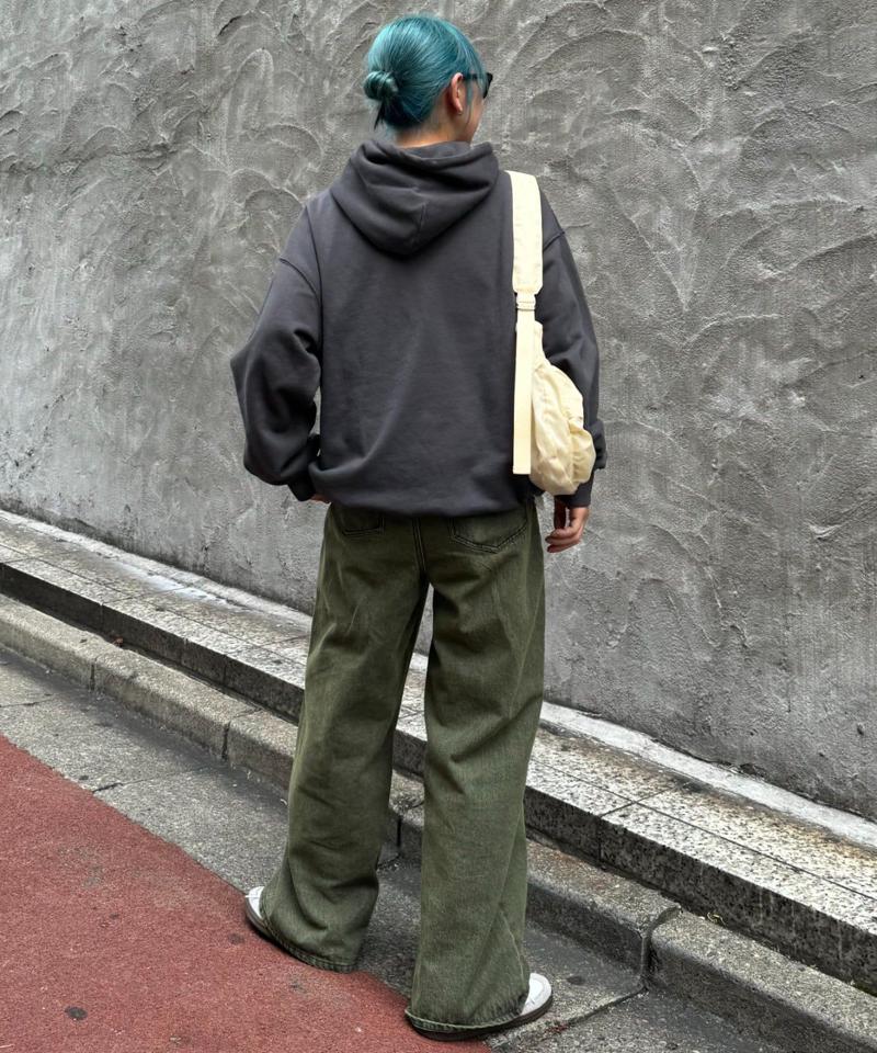 【新色追加】【UNISEX】オーバーダイワイドデニムパンツ
