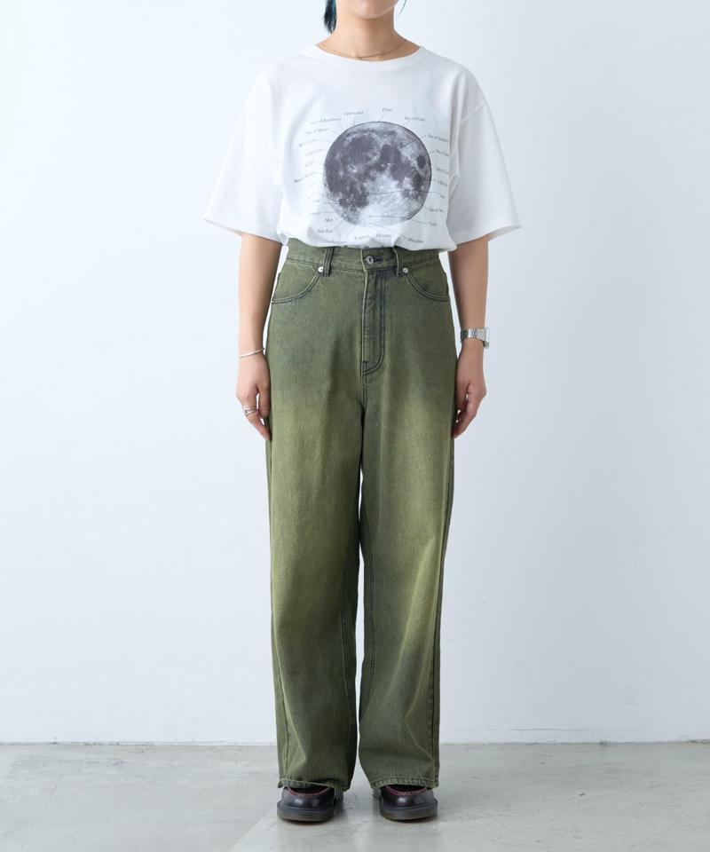 【新色追加】【UNISEX】オーバーダイワイドデニムパンツ