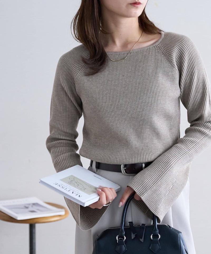 【新色追加！/WEB限定】リブスクエアネックプルオーバー