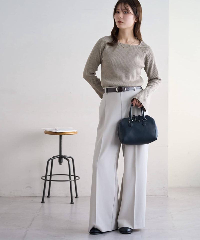 【新色追加！/WEB限定】リブスクエアネックプルオーバー