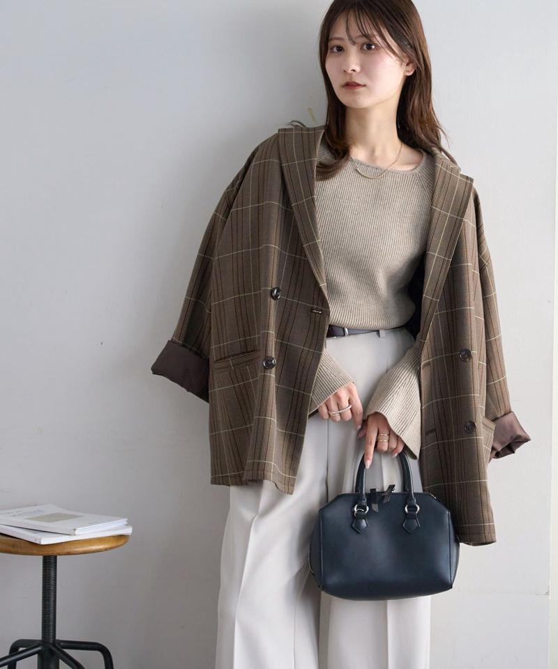 【新色追加！/WEB限定】リブスクエアネックプルオーバー