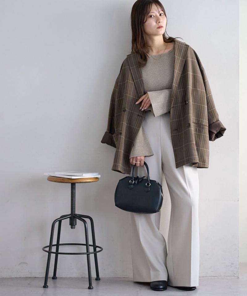 【新色追加！/WEB限定】リブスクエアネックプルオーバー