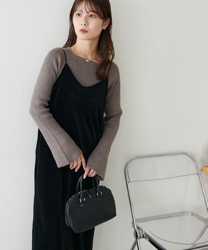 【新色追加！/WEB限定】リブスクエアネックプルオーバー