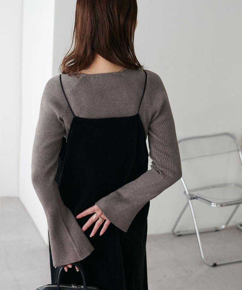【新色追加！/WEB限定】リブスクエアネックプルオーバー