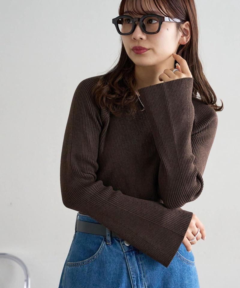 【新色追加！/WEB限定】リブスクエアネックプルオーバー