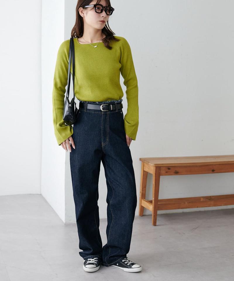 【新色追加！/WEB限定】リブスクエアネックプルオーバー