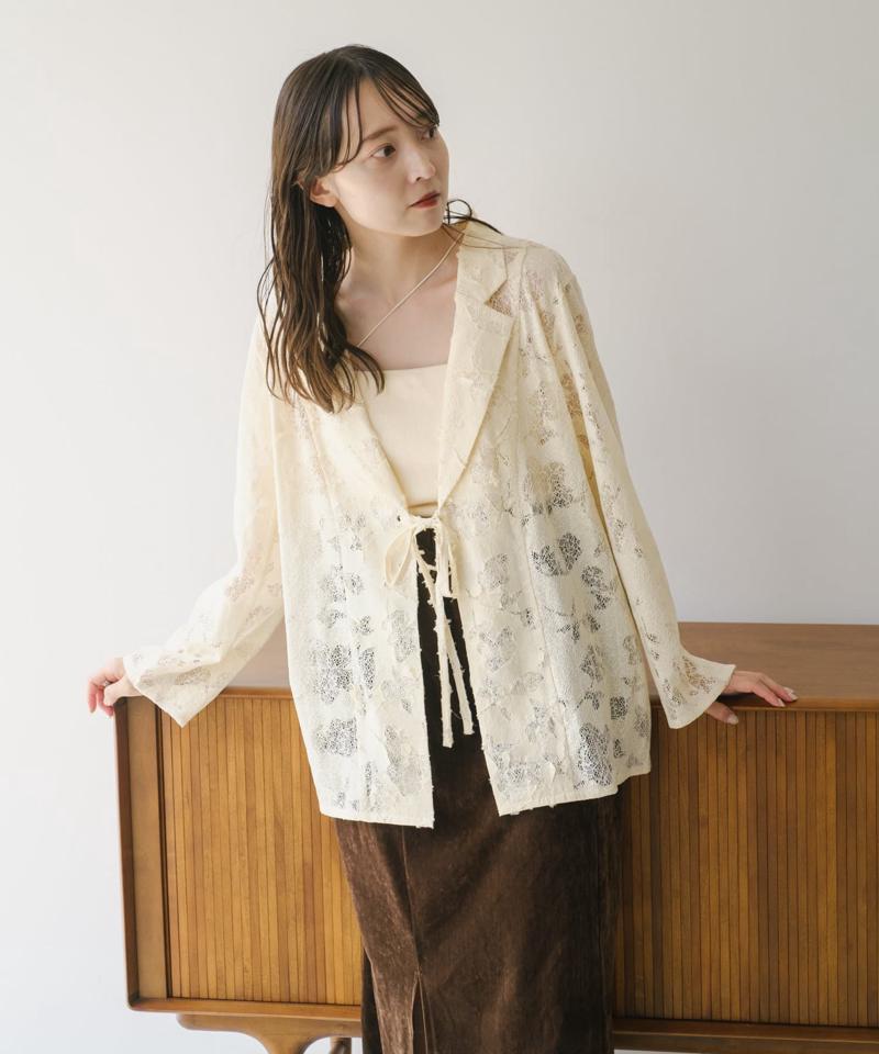 リバーシブルキルティングレースジャケット