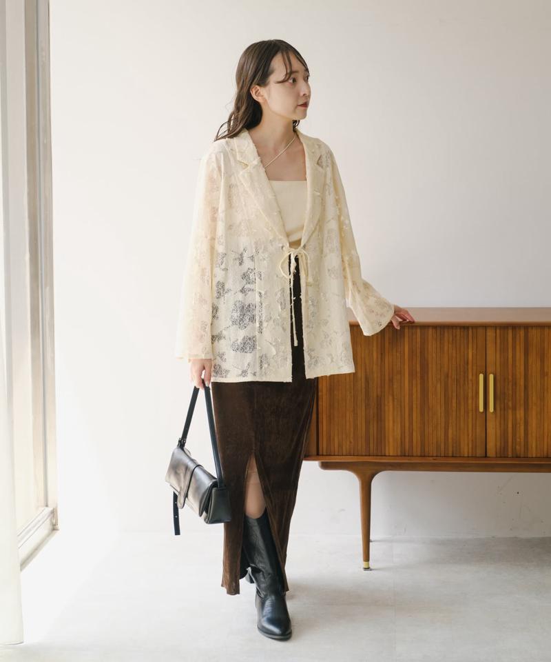 リバーシブルキルティングレースジャケット