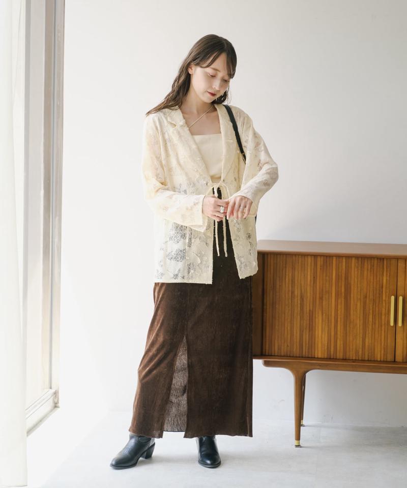 リバーシブルキルティングレースジャケット