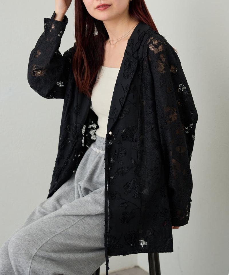 リバーシブルキルティングレースジャケット