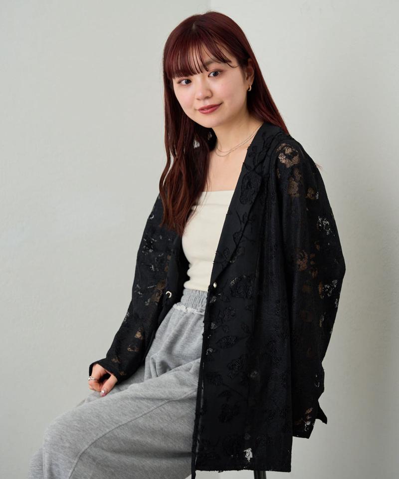 リバーシブルキルティングレースジャケット