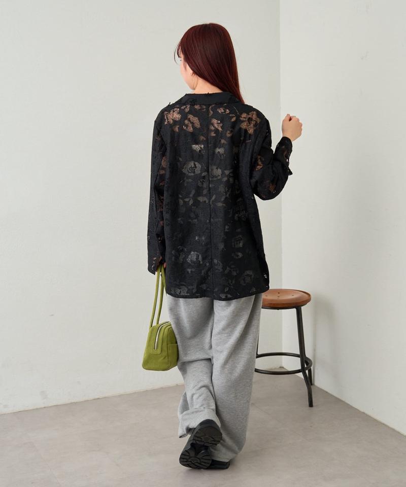 リバーシブルキルティングレースジャケット