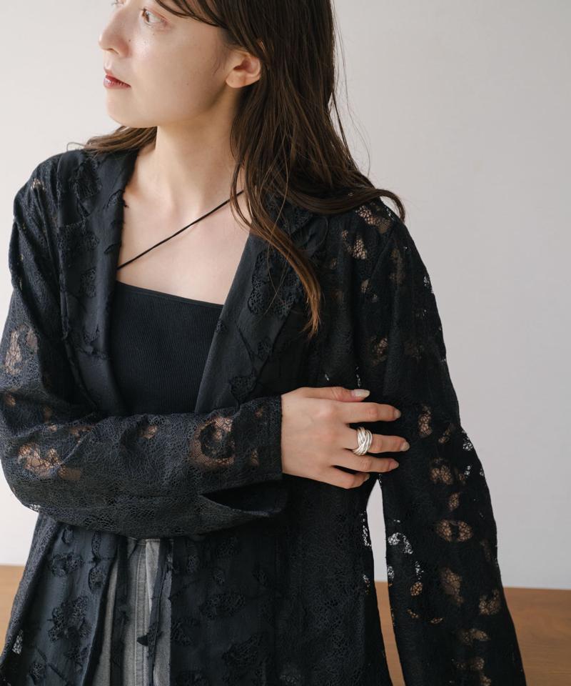 リバーシブルキルティングレースジャケット