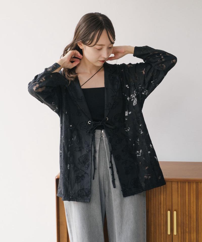 リバーシブルキルティングレースジャケット