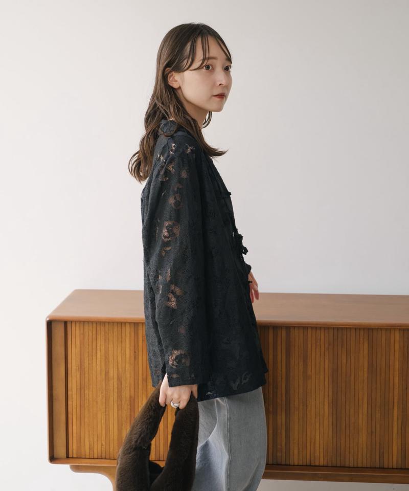 リバーシブルキルティングレースジャケット