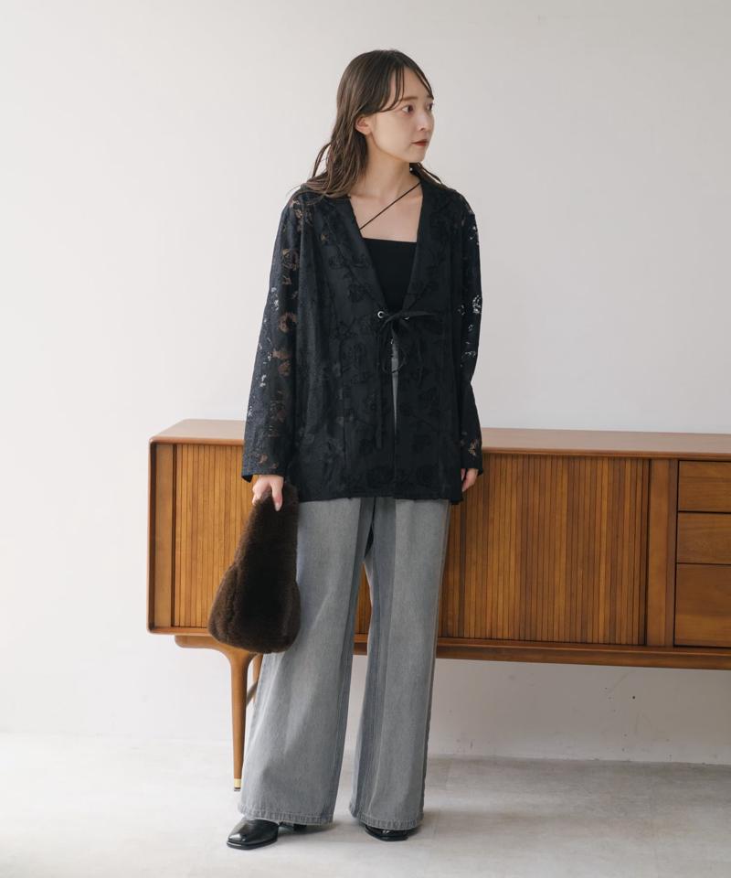 リバーシブルキルティングレースジャケット