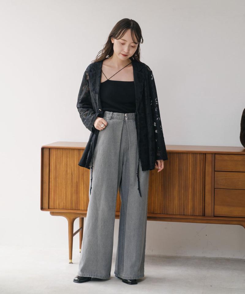 リバーシブルキルティングレースジャケット