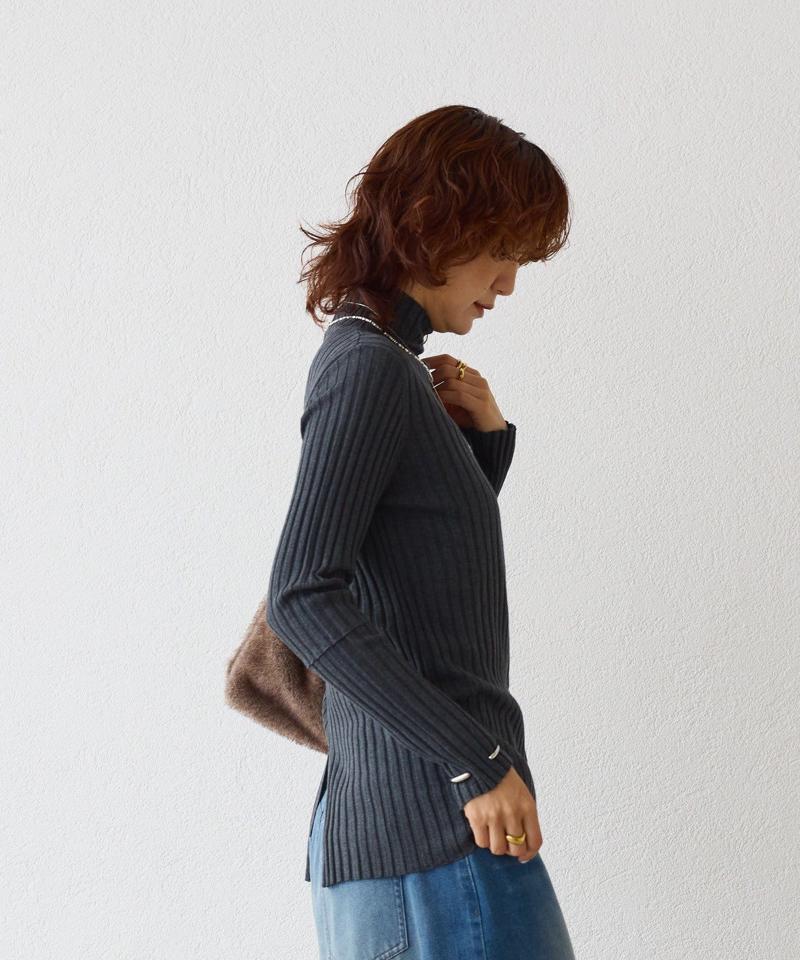 【新色追加・リバイバル】シルクカシミヤリブニット