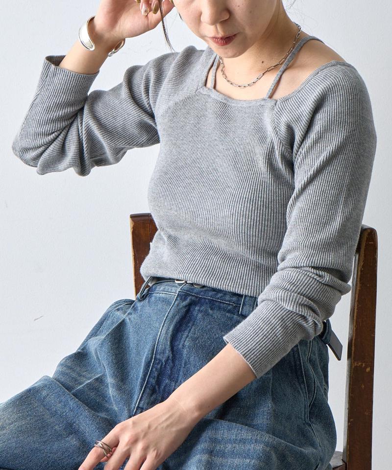 【リバイバル】PBTレイヤード風ニット