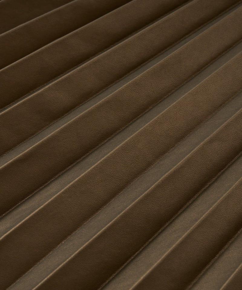 【リバイバル/ウエストゴムで着やすい】レザーライクプリーツスカート