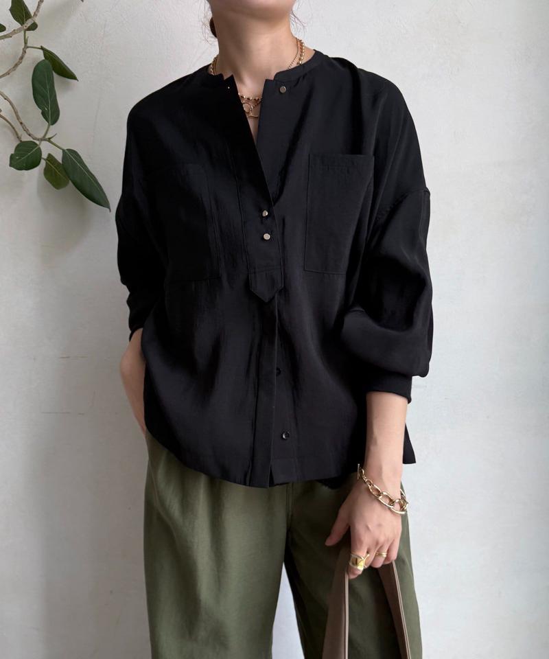 【完売カラー再追加！/新色追加】リブブルゾン風シャツ