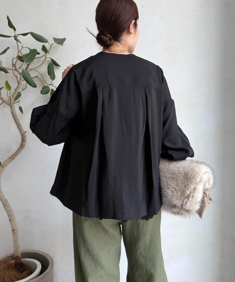 【完売カラー再追加！/新色追加】リブブルゾン風シャツ