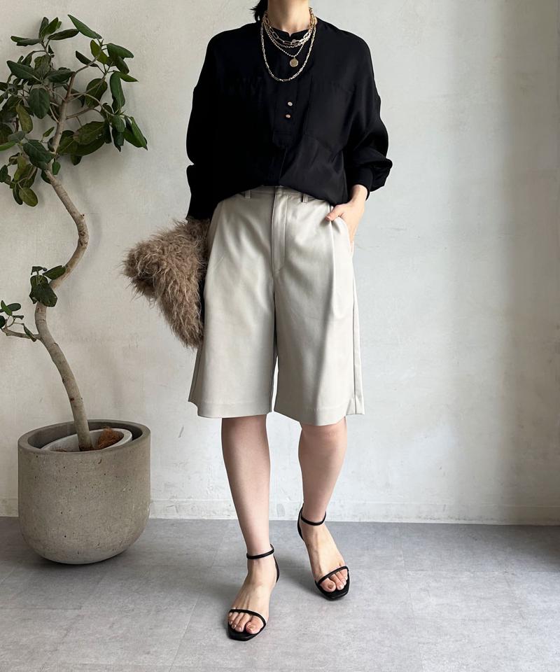 【完売カラー再追加！/新色追加】リブブルゾン風シャツ