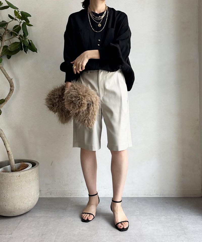 【完売カラー再追加！/新色追加】リブブルゾン風シャツ