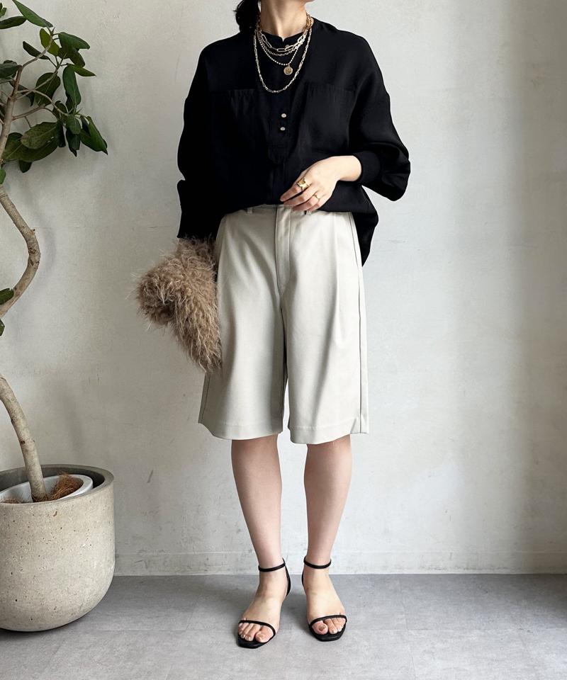 【完売カラー再追加！/新色追加】リブブルゾン風シャツ