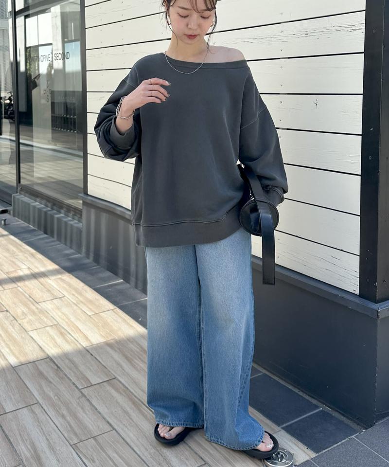 【着丈が選べる2サイズ展開♪】ピグメントワンショルスウェット