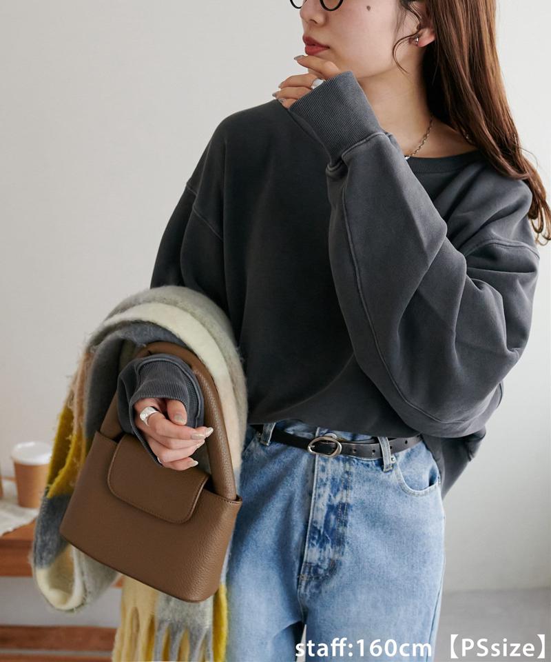 【着丈が選べる2サイズ展開♪】ピグメントワンショルスウェット