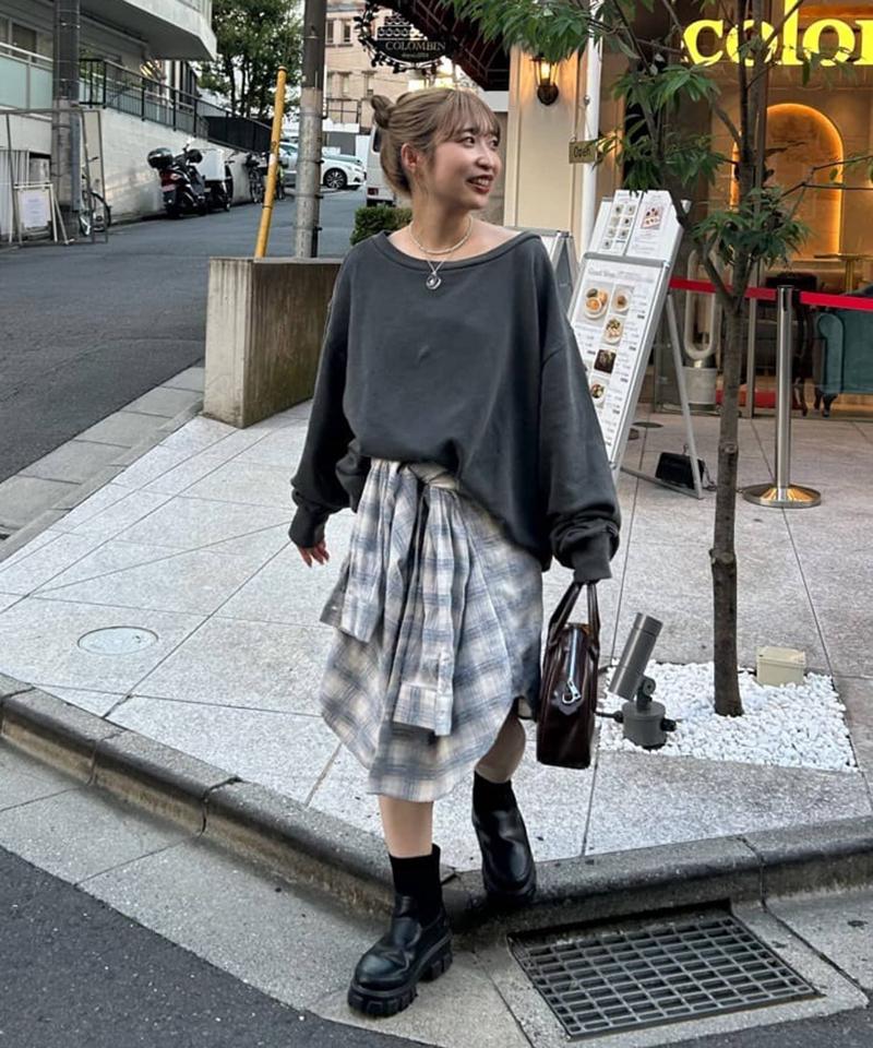 【着丈が選べる2サイズ展開♪】ピグメントワンショルスウェット