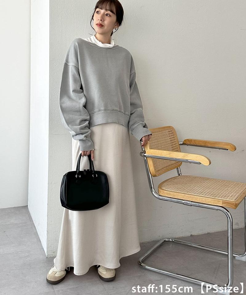 【着丈が選べる2サイズ展開♪】ピグメントワンショルスウェット