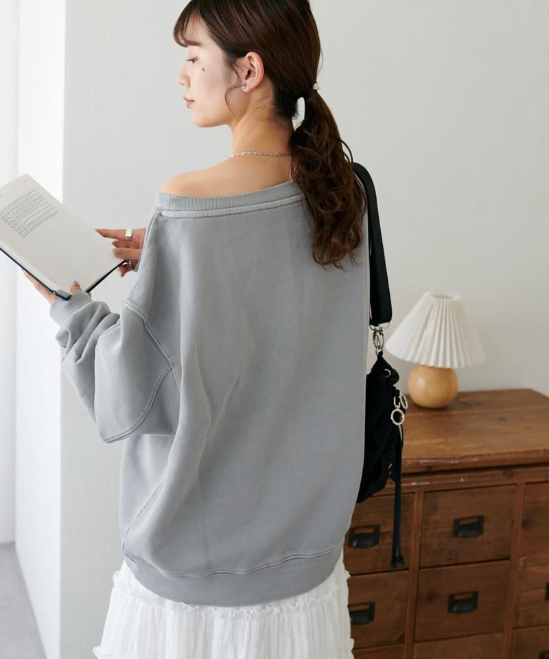 【着丈が選べる2サイズ展開♪】ピグメントワンショルスウェット