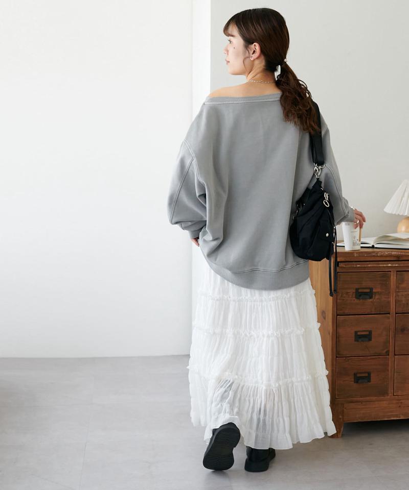 【着丈が選べる2サイズ展開♪】ピグメントワンショルスウェット