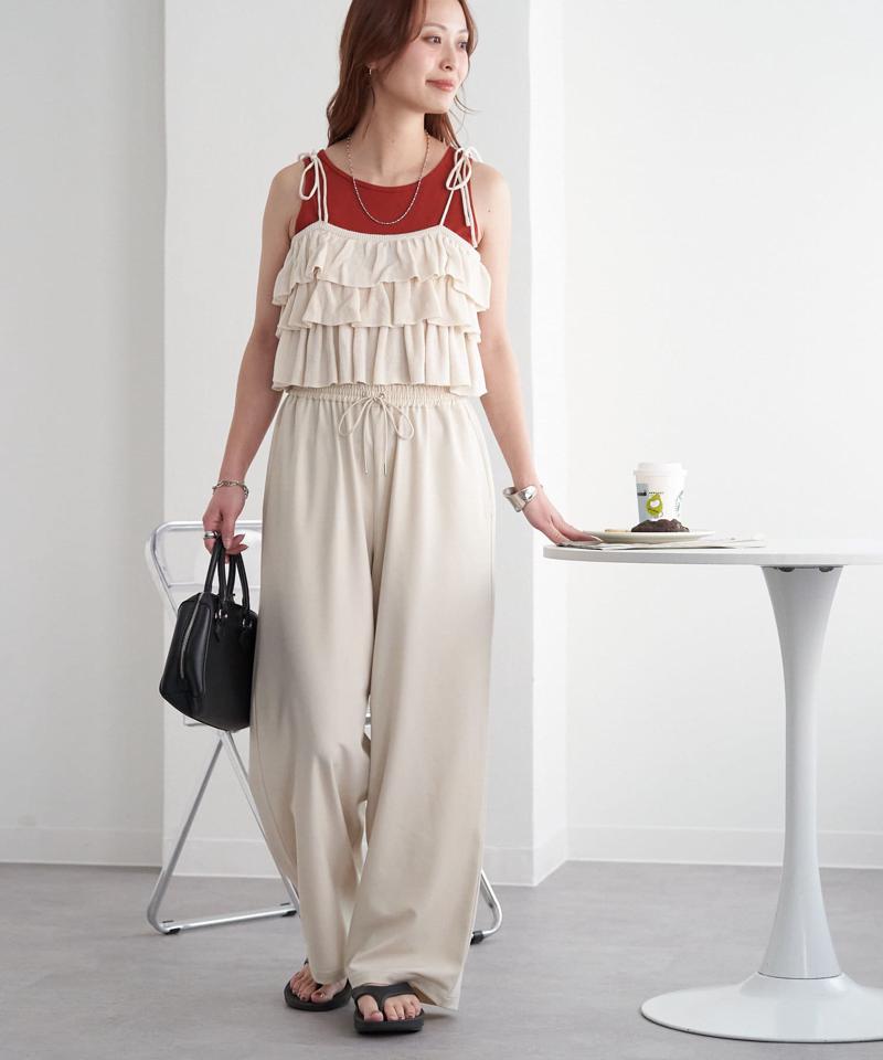 【新色追加/WEB限定】フリルニットビスチェ