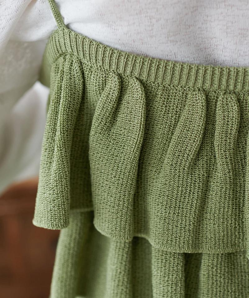 【新色追加/WEB限定】フリルニットビスチェ