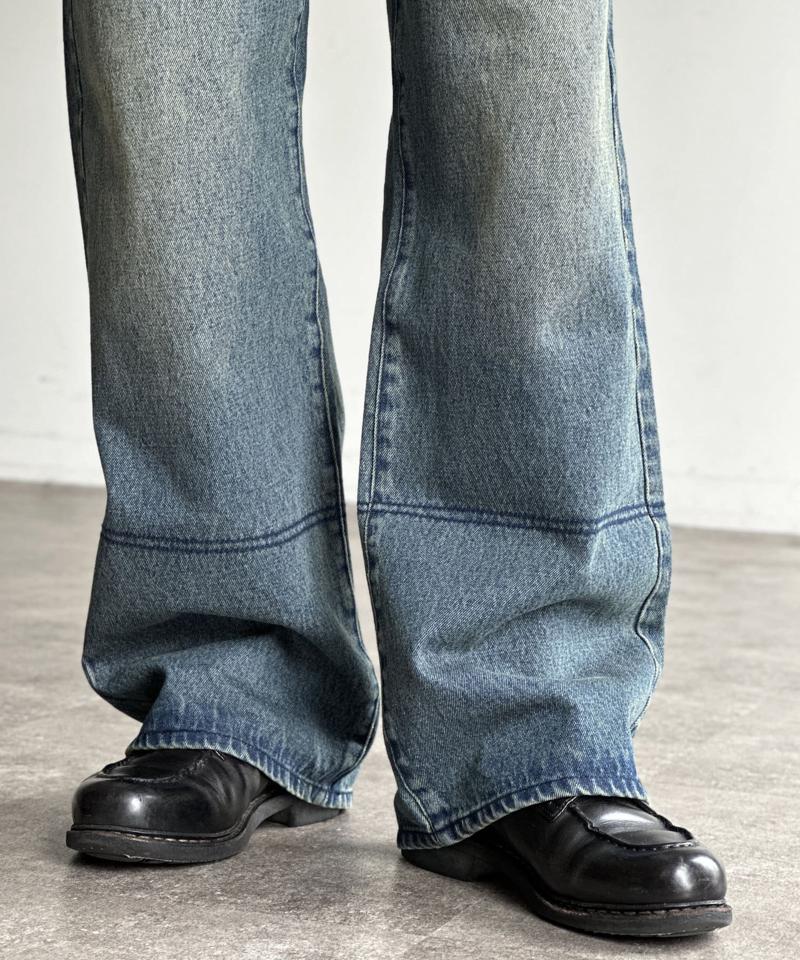 シームポケットワイドデニムパンツ