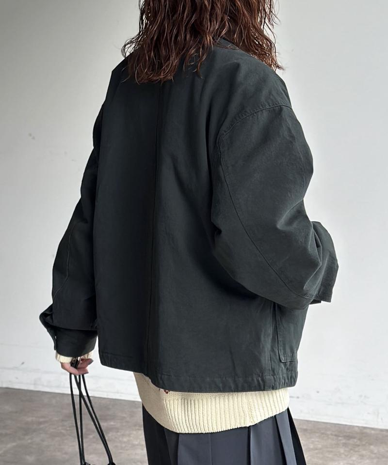 コーデュロイ襟ワークジャケット