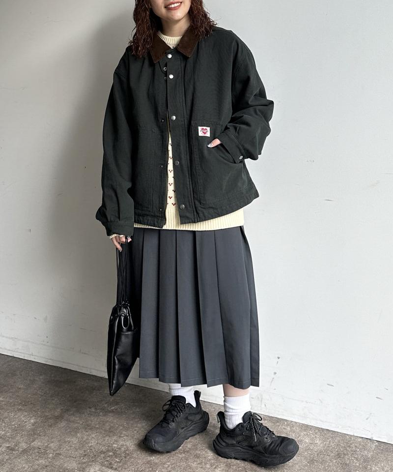 コーデュロイ襟ワークジャケット