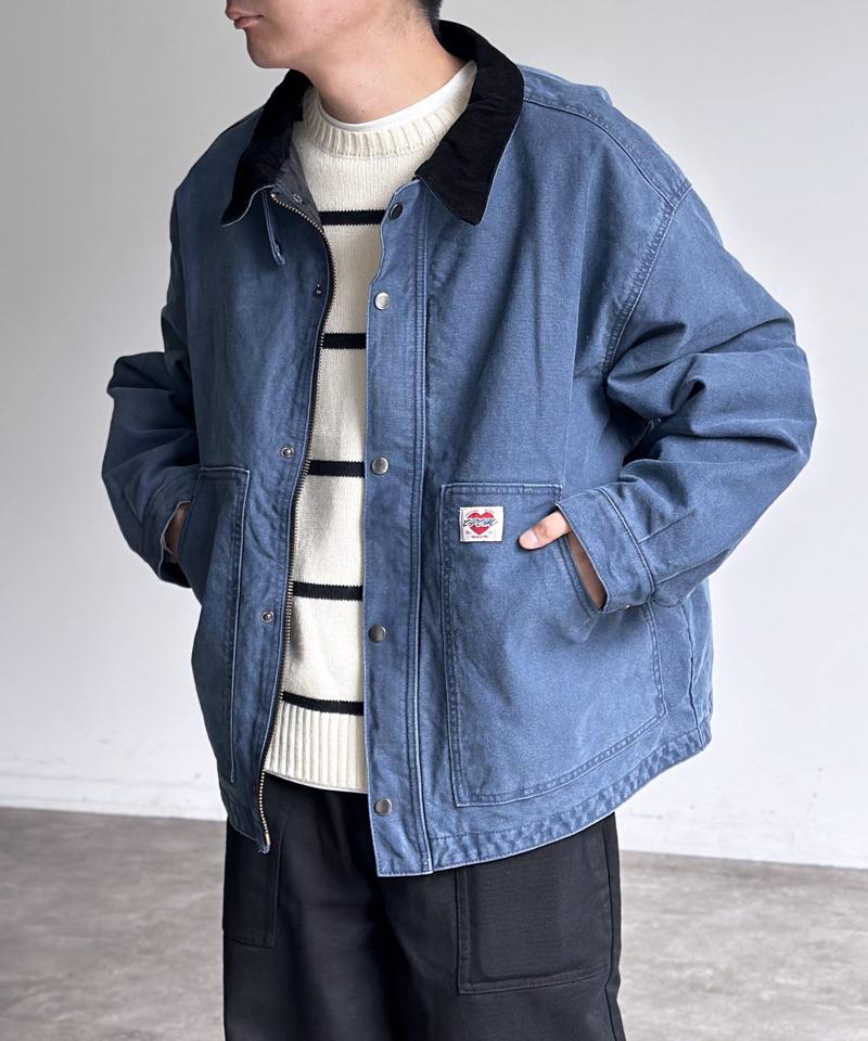 コーデュロイ襟ワークジャケット