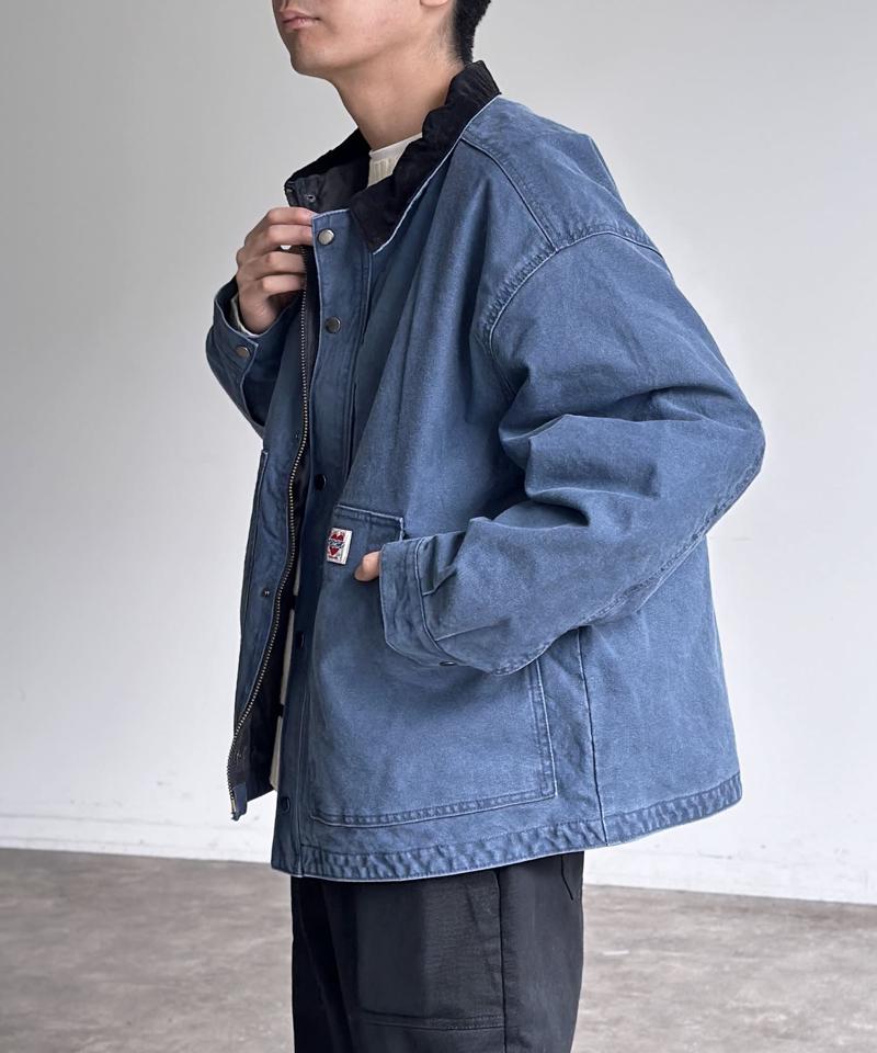 コーデュロイ襟ワークジャケット