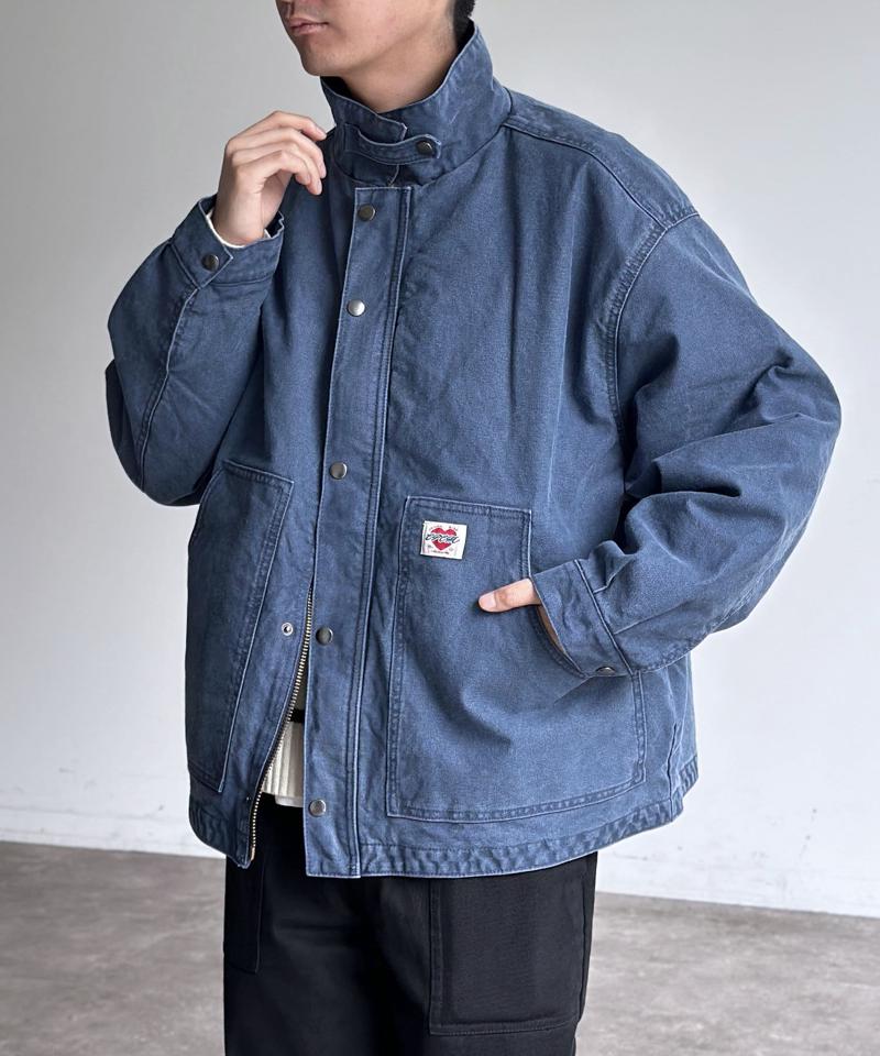 コーデュロイ襟ワークジャケット