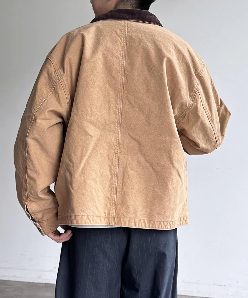 コーデュロイ襟ワークジャケット