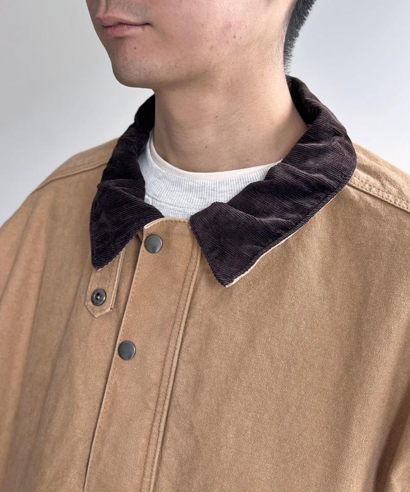 コーデュロイ襟ワークジャケット