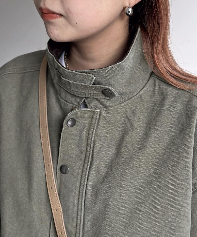 コーデュロイ襟ワークジャケット